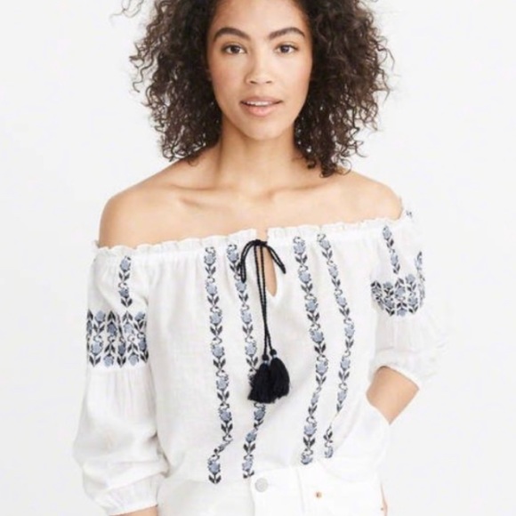 ABERCROMBIE & FITCH BOHO BLOUSE - Picture 1 of 11